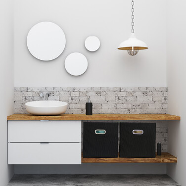 Set of 2 Black Storage Boxes