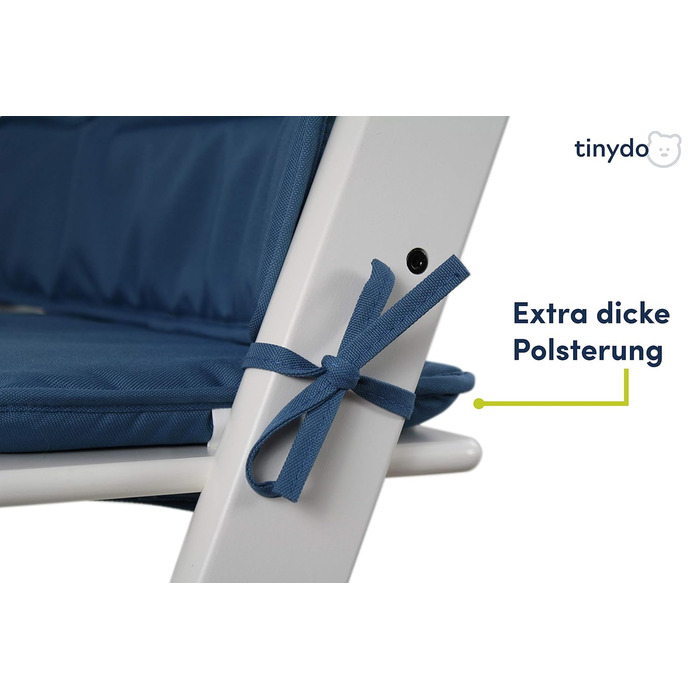 Подушка Tinydo® для стільчика Stokke Tripp Trapp, темно-синя, сидіння з XXL-амортизацією, протиковзна, аксесуар для дитячого стільчика