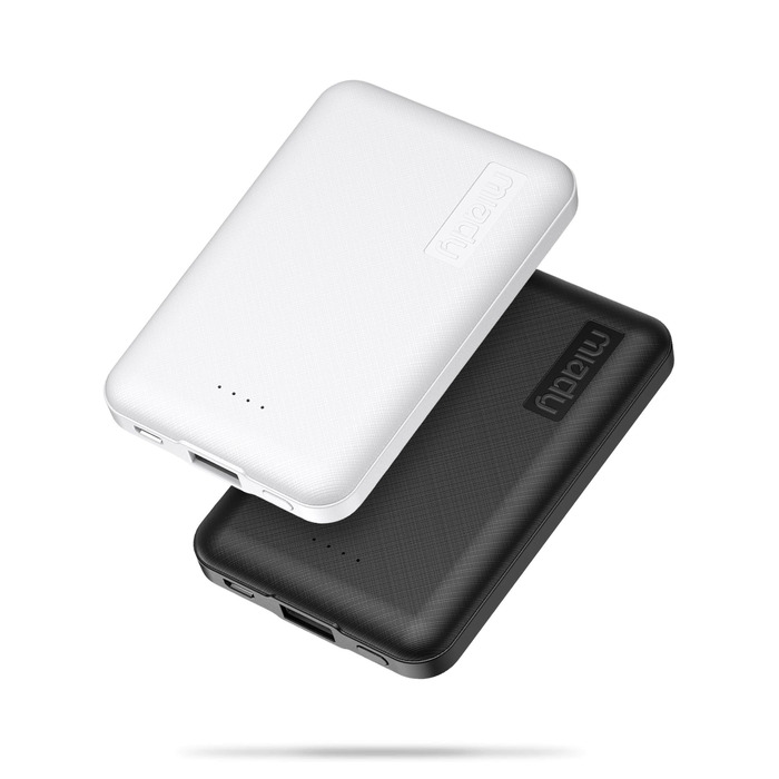 Міні-павербанк Miady 5000mAh 18.5W з USB-C портом для iPhone, Samsung, iPad, чорно-білий