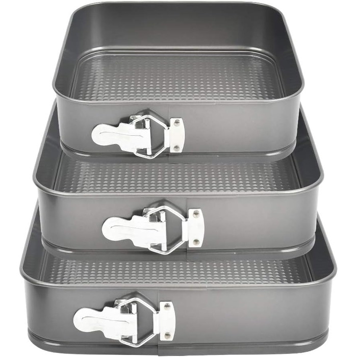 Форма для випікання тортів TIMESETL кута/прямокутна, 3 в 1, регульована, Ø 24/26/28 см, з антипригарним покриттям