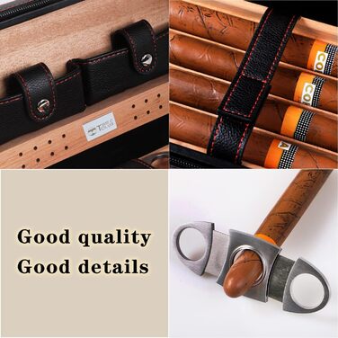 Чоловіче шкіряне цигарряне етої Time C Club для 4 цигарок з різаком та зволожувачем, подарунок для нареченого, на день народження, на День батька