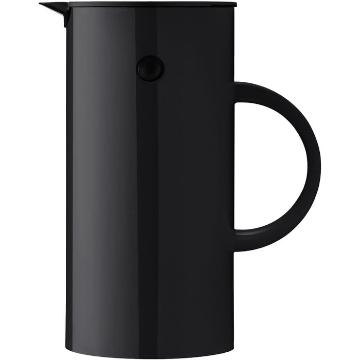 Термос Stelton EM77, 0.5 л, чорний - ізольована кавова/чайни термос з подвійними стінками, скляний вкладиш, магнітний замок, вінтажний дизайн