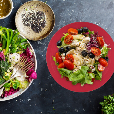 Relaxdays Two-tone stainless steel salad bowl