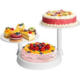 Обертова підставка для тортів Uten - поворотний стіл для випічки, декорування тортів, з пластику