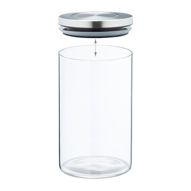 Relaxdays Storage Jars, Set of 3, each 800 ml