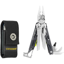 Leatherman Signal Multi-Tool - 19-Tool Camping & Survival Kit with Nylon Sheath (Gray)