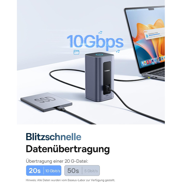 Базаус Док-станція USB-C 12-в-1, сумісна з Dell/HP/Lenovo/Asus/Acer/Mac, 2 монітори 4K HDMI, 10Gbps USB-C/A, 100W PD, Gigabit Ethernet