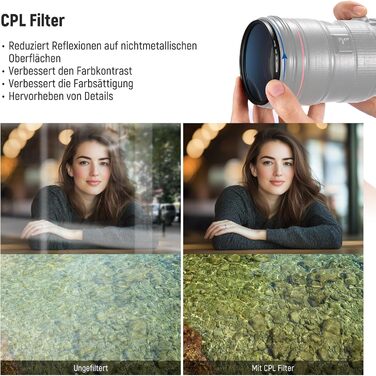 Набір фільтрів для об'єктива NEEWER UV/CPL/ND (72mm): захисний, поляризаційний, нейтральний фільтр