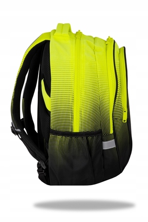 Багатофункціональний шкільний рюкзак CoolPack, чорний з жовтими та золотистими елементами, 29 л