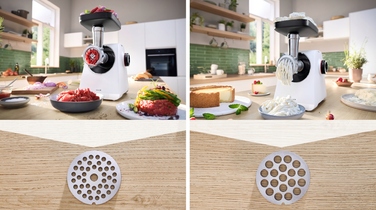 М'ясорубка Bosch Serie 6 MFWS607W 2100 Вт, реверс, біла
