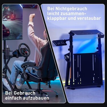 Ігровий стійка-держак для керма GTPLAYER Racing Wheel Stand з кріпленням для КПП V1 V2, регульований нахил, для PS4, Xbox, PC (Помаранчевий)