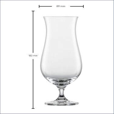 SCHOTT ZWIESEL Hurricane Glasses Bar Special (Set of 4), voluminous cocktail glasses for creative mixed drinks, dishwasher-safe Tritan crystal glasses, Made in Germany (Art.-No. 123628)