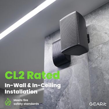 Акустичний кабель GEARit 12 AWG 10.7 м з банановими штекерами, OFC CL2 позолочені, плетений для Hi-Fi, домашнього кінотеатру, підсилювачів