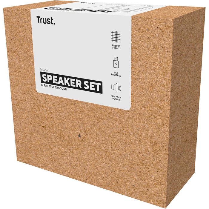 Комп'ютерні колонки Trust Orada USB 2.0, 12W, Чорні. Комплект з навушниками та AUX 3.5mm