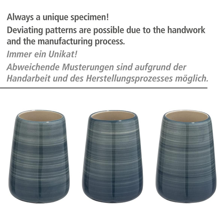 Набір для туалету WENKO Pottery Petrol: кераміка з змінним насадкою для унітазу Petrol