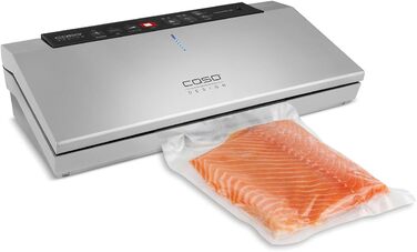 Вакуумний пакувальник CASO GourmetVac 380 Single: 15 л/хв, подвійна зварювальна лінія, регулювання вакууму та часу зварювання, 10 пакетів 20x30 см