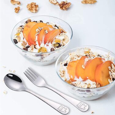 Набір дитячого столового приладдя Edeltahl (6 шт.): ложки, виделки, ложки для дітей від 3 років, з гравіюванням