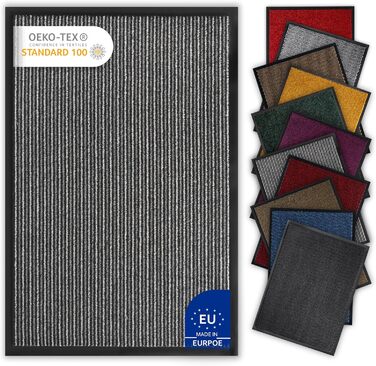 Килимок для дому 40x60 см (смугастий) - міцний, поглинаючий бруд, внутрішній килимок