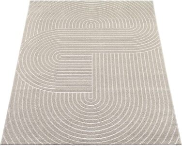 Килим Santo Plus для вітальні та спальні: якісний, легкий у догляді, довговічний, сучасний дизайн, підходить для вулиці, кремовий (300 x 400 см)