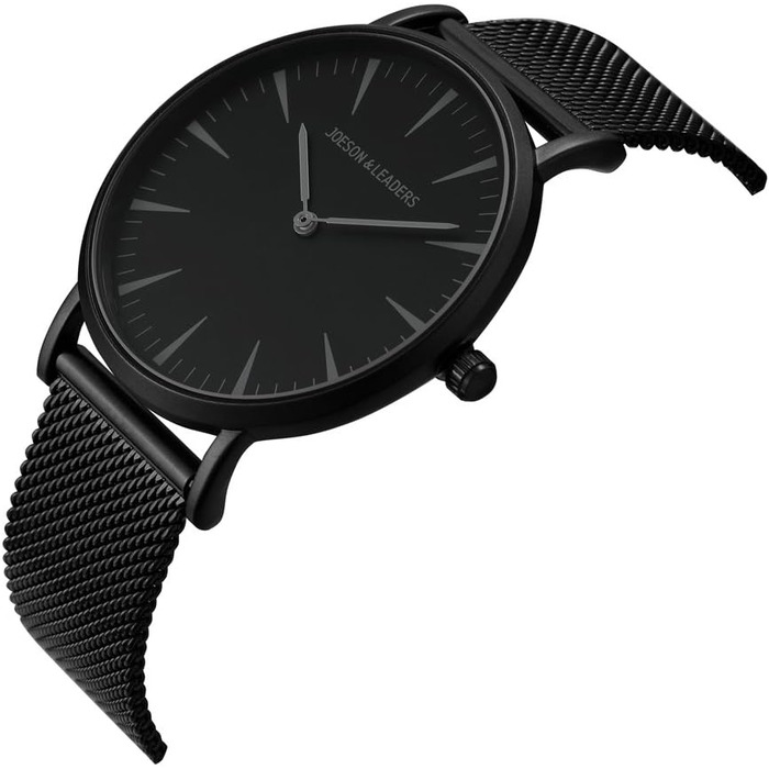 Жіночий годинник на зап'ястя: аналоговий кварцовий годинник зі сталевим чорним браслетом