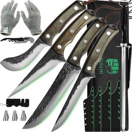 Набір кухонних ножів FULLHI з дерев'яною ручкою (11 предметів)