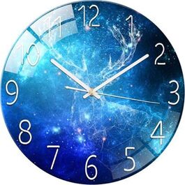 RAILONCH Silent Wall Clock Modern Design Wall Clock No Ticking for Living Room, Kitchen, Office and Bedroom (F)