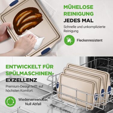 Набір форм для випічки NutriChef 6 шт. – дека для випічки, форма для мафінів, кексова форма з антипригарним покриттям, термостійка до 230°C, складна з силіконовими ручками з вуглецевої сталі – ідеально підходить для тортів, хліба та мафінів