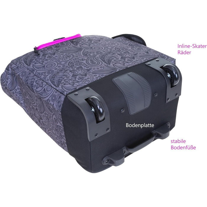 Alessandro Shopping Trolley Shopping Trolley (Gray Paisley Zip Purple)