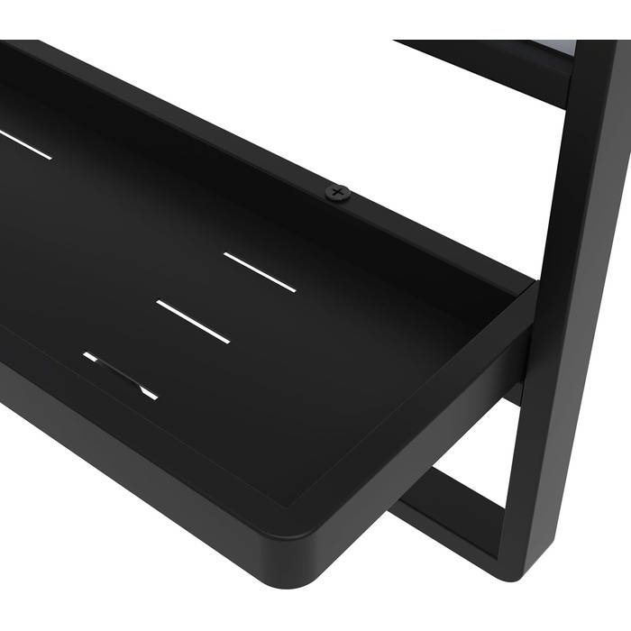 Круглий дзеркало Anyhi 40.6 см без рами, скошений край, для ванної, вітальні, спальні, з монтажем на стіну (Чорний, 71 x 53 см)