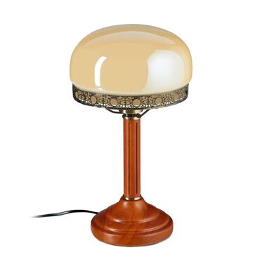 Relaxdays Table Lamp Beige Antique Look