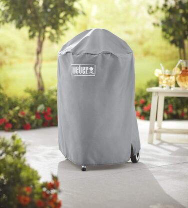 Вугільний гриль Weber Compact Kettle 47 см, чорний, кришка та захисний чохол, круглий мангал
