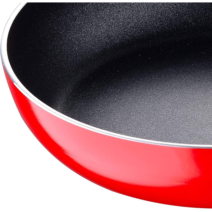 Набір сковорідок San Ignacio 3 шт. 16/20/24 см, кришка, алюміній, індукція (червоний)