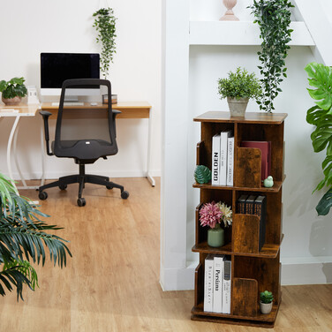 Corner Bookshelf with Industrial Design