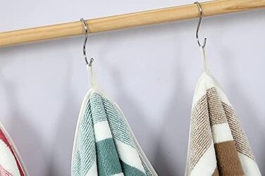 М'які рушники з мікрофібри SOFTBATFY, 4 шт., 35.6 x 76.2 см, швидковисихаючі – для ванної кімнати, душу, спа (смугастий дизайн Cabana)