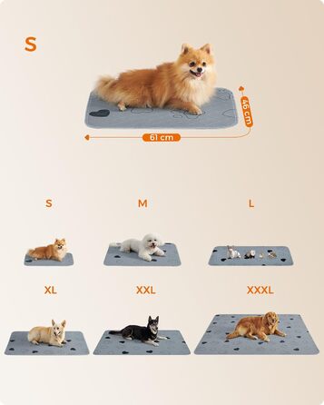 Підстилка для собак Feandrea, 2 шт., 122 x 91 см, XL, сіра, водонепроникна, з високою поглинаючою здатністю, PTD036G01