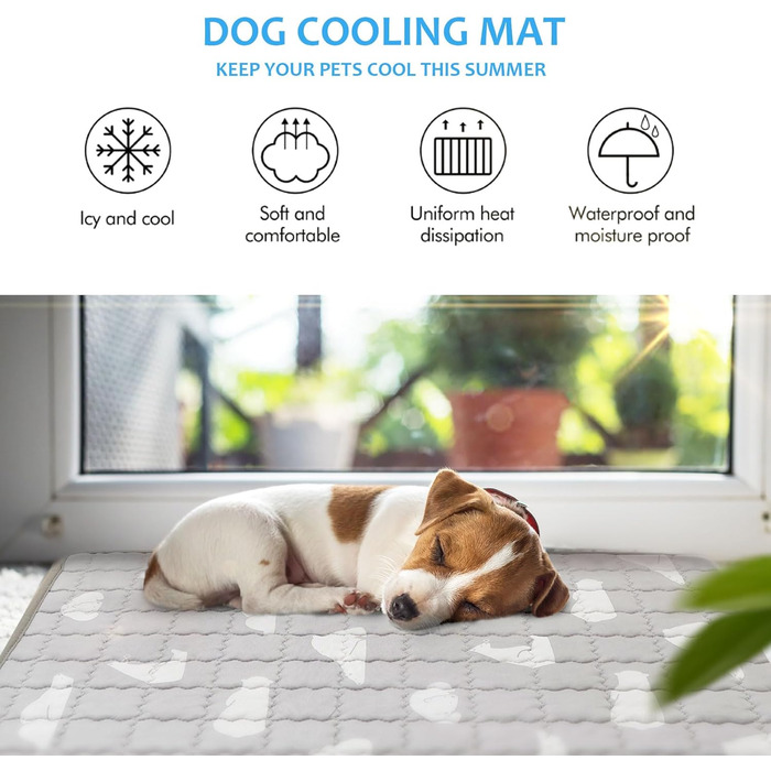 Кühlmatte для собак NIBESSER - Самоохолоджуюча килимок для собак та котів, 110x80 см, XL