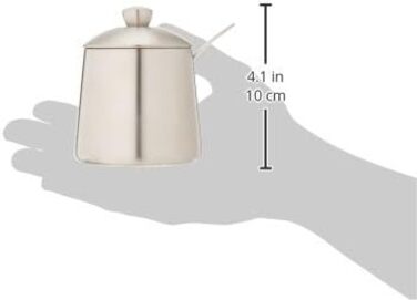 Frieling USA 18/10 Brushed Stainless Steel Sugar Bowl with Spoon