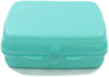 Tupperware To Go Sandwich Box light turquoise lunch box bread box school 38001