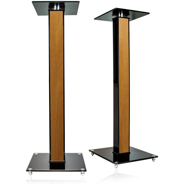 Ексклюзивні підставки для колонок BS03 чорного глянцю з декоративною вставкою Erle