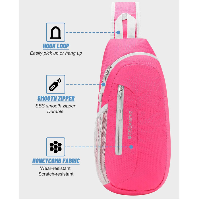 Сумка через плече для чоловіків та жінок, слинг-сумка, водонепроникна сумка через плече для подорожей, прогулянок, активного відпочинку, кросбоді-сумка, нагрудна сумка, спортивна сумка