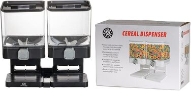 Диспенсер для мюслі, cornflakes та інших круп United Entertainment Luxury - чорний, 34x16.5x31x5 см
