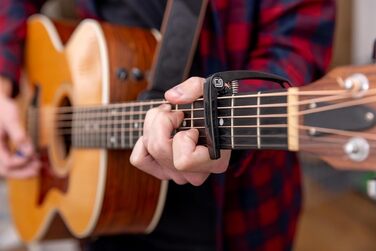 Набір аксесуарів для гітари Guitar Lab: ремінь, каподастр, тюнер, медіатори. Підходить для акустичної та електрогітари, бас-гітари