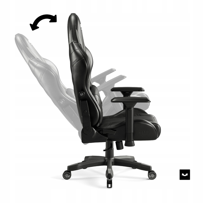 Ігрове крісло Diablo Chairs Diablo X-Ray, штучна шкіра, чорне