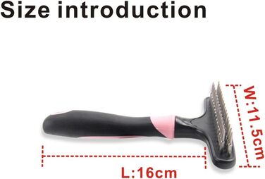 Щітка для собак PETCUTE для підшерстка, щітка для вичісування шерсті собак, гребінець для собак, щітка для вичісування шерсті собак (Рожева)