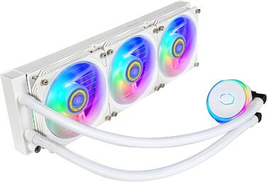 Система водяного охолодження Cooler Master MasterLiquid PL Flux 360 (білий) з 2 x 120mm вентиляторами та ARGB-контролером