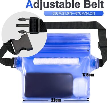 Накидка для шиї ECHTPower WPD-wasserdicht - водонепроникна, унісекс, блакитна та прозора