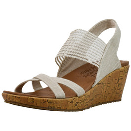 Skechers Beverlee - Бежеві кеди-платформи жіночі 39.5 EU