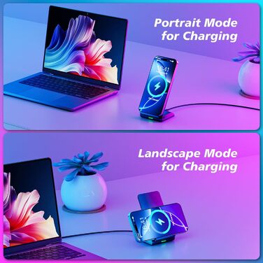 Бездротова зарядка Inductive Stand - Швидка зарядка для iPhone, Samsung, Google. Підставка для телефону.