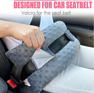 Hysterectomy Seat Belt Pillow after C-Section Pillow, Abdominal Surgery, Seat Belt Pillow with Pocket for Tummy Tuck, Hysterectomy, Recovery, a Must-Have for Patients, Gift, Minky Dot