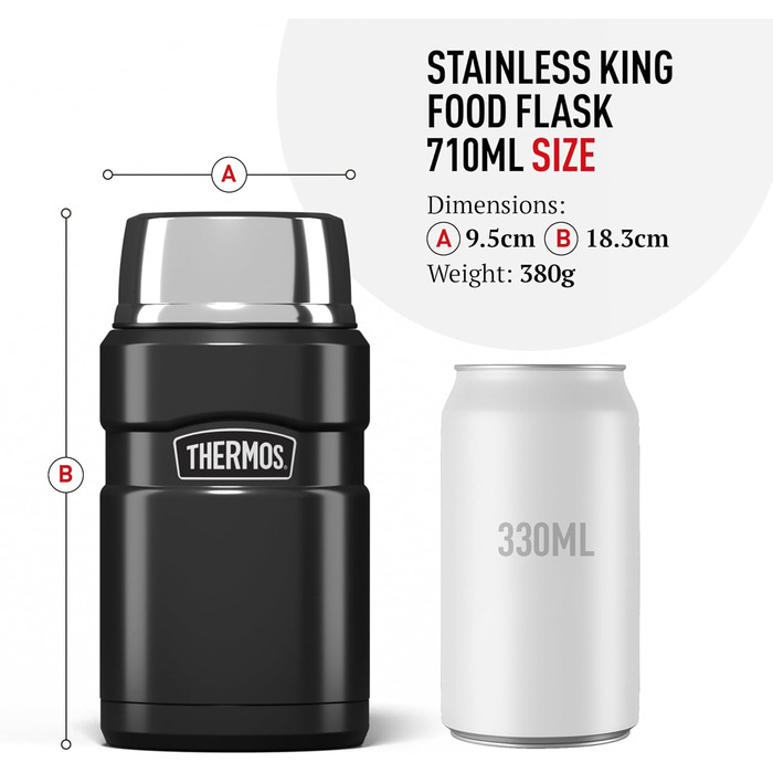 Термос з нержавіючої сталі, малинового кольору, 710 мл, Thermos